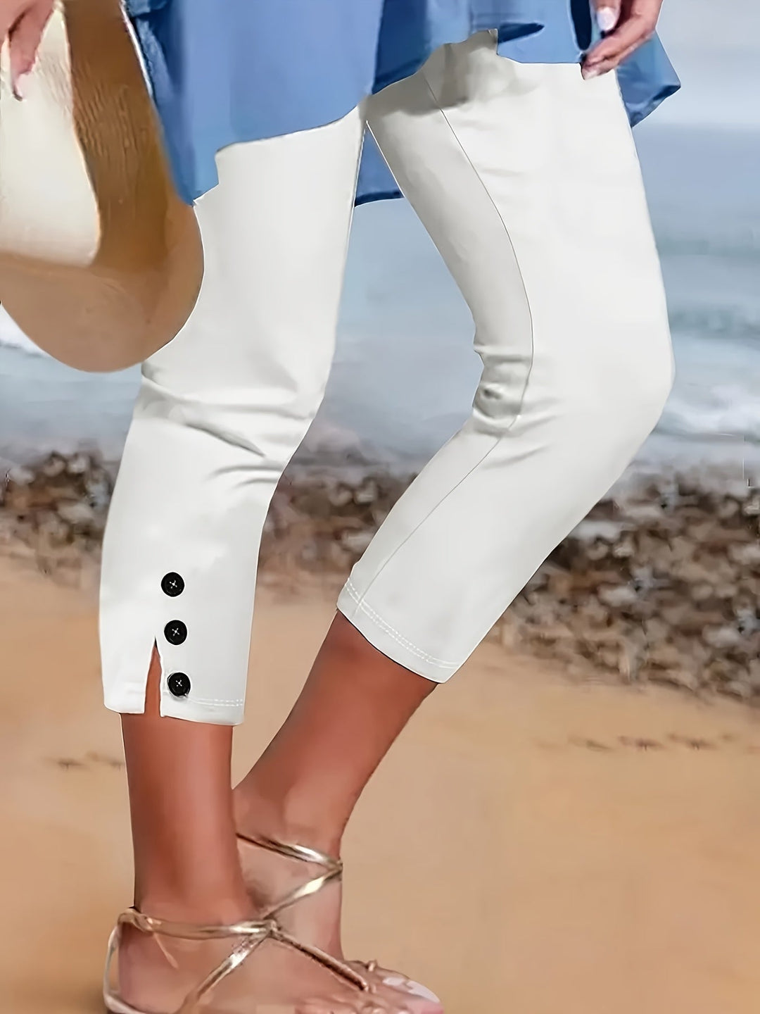 Clara Polished Stretch Capri Velano London