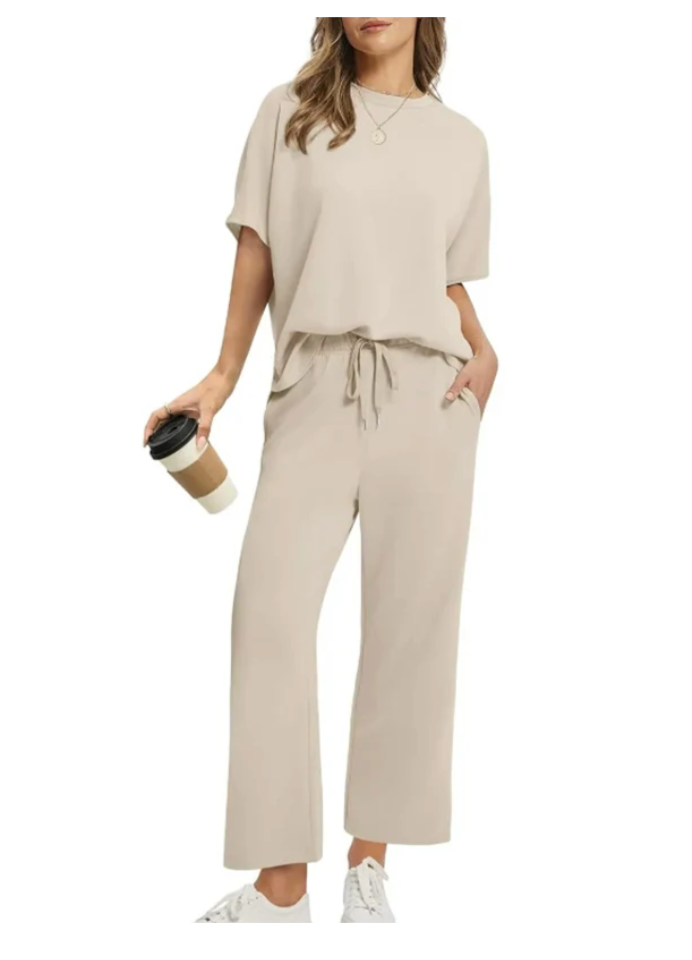 Donna - Women's Casual Top And Trouser Set