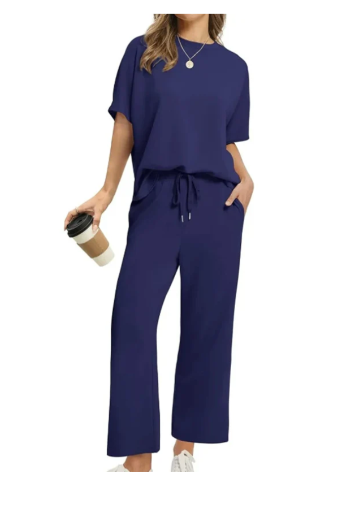 Donna - Women's Casual Top And Trouser Set
