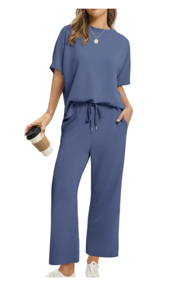 Donna - Women's Casual Top And Trouser Set