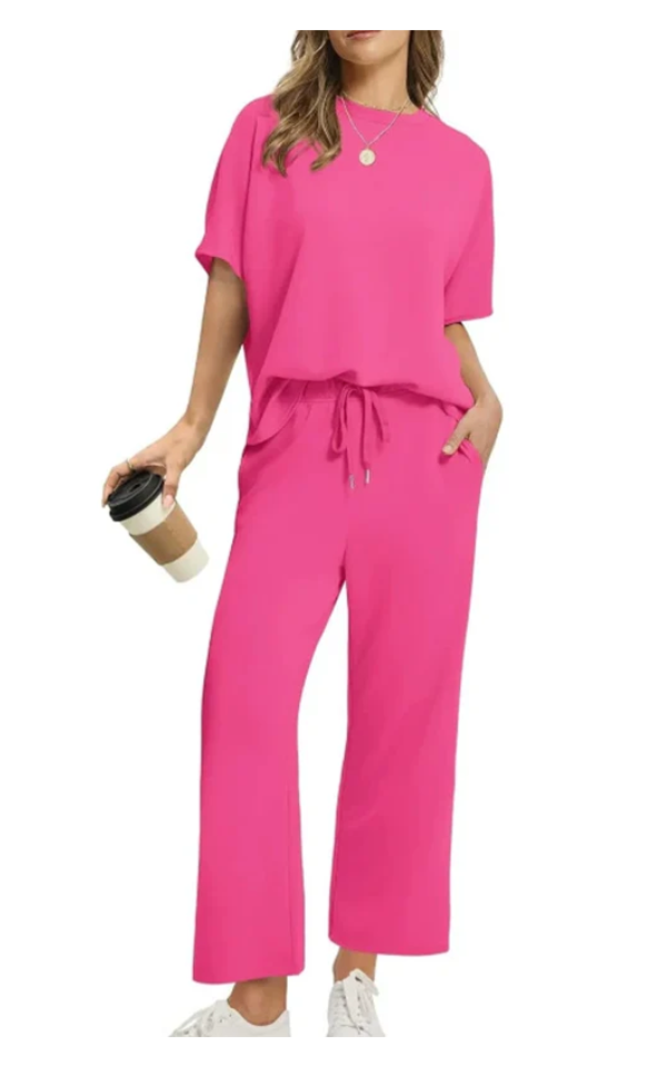 Donna - Women's Casual Top And Trouser Set